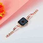 For Apple Watch 42mm / 41mm / 40mm / 38mm Metal Bracelets Zinc Alloy Watch Band(Rose Gold) - 3