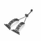 For Apple Watch 46mm / 49mm / 45mm / 44mm Double Ring Chain Zinc Alloy Watch Band(Black) - 3