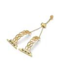 For Apple Watch 42mm / 41mm / 40mm / 38mm Double Ring Chain Zinc Alloy Watch Band(Gold) - 3