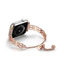 For Apple Watch 42mm / 41mm / 40mm / 38mm Double Ring Chain Zinc Alloy Watch Band(Rose Gold) - 2