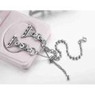 For Apple Watch 42mm / 41mm / 40mm / 38mm Double Circle Beaded Chain Zinc Alloy Watch Band(Silver) - 3
