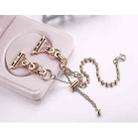 For Apple Watch 42mm / 41mm / 40mm / 38mm Double Circle Beaded Chain Zinc Alloy Watch Band(Rose Gold) - 3