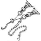 For Apple Watch 42mm / 41mm / 40mm / 38mm Double Circle Beaded Chain Zinc Alloy Watch Band(Between Black) - 2