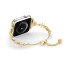 For Apple Watch 46mm / 49mm / 45mm / 44mm Four Leaf Clover Diamond Zinc Alloy Watch Band(Gold) - 2