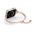 For Apple Watch 46mm / 49mm / 45mm / 44mm Four Leaf Clover Diamond Zinc Alloy Watch Band(Rose Gold) - 2
