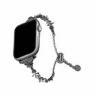 For Apple Watch 42mm / 41mm / 40mm / 38mm Four Leaf Clover Diamond Zinc Alloy Watch Band(Black) - 1