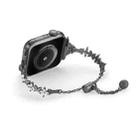 For Apple Watch 42mm / 41mm / 40mm / 38mm Four Leaf Clover Diamond Zinc Alloy Watch Band(Black) - 2