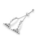 For Apple Watch 42mm / 41mm / 40mm / 38mm Four Leaf Clover Diamond Zinc Alloy Watch Band(Silver) - 3