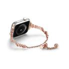 For Apple Watch 46mm / 49mm / 45mm / 44mm Wings Crushed Diamonds Zinc Alloy Watch Band(Rose Gold) - 2
