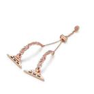 For Apple Watch 46mm / 49mm / 45mm / 44mm Wings Crushed Diamonds Zinc Alloy Watch Band(Rose Gold) - 3