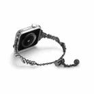 For Apple Watch 42mm / 41mm / 40mm / 38mm Wings Crushed Diamonds Zinc Alloy Watch Band(Black) - 2