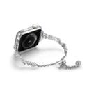 For Apple Watch 42mm / 41mm / 40mm / 38mm Wings Crushed Diamonds Zinc Alloy Watch Band(Silver) - 2