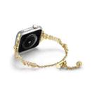 For Apple Watch 42mm / 41mm / 40mm / 38mm Wings Crushed Diamonds Zinc Alloy Watch Band(Gold) - 2