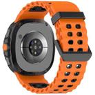 For Samsung Galaxy Watch8 / Watch8 Classic Marine Dual Buckle Two Color Silicone Watch Band(Orange Black) - 2