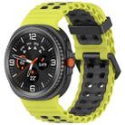 For Samsung Galaxy Watch8 / Watch8 Classic Marine Dual Buckle Two Color Silicone Watch Band(Lime Gray) - 1