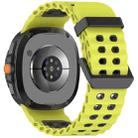 For Samsung Galaxy Watch8 / Watch8 Classic Marine Dual Buckle Two Color Silicone Watch Band(Lime Gray) - 2