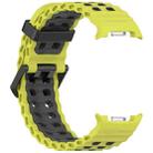 For Samsung Galaxy Watch8 / Watch8 Classic Marine Dual Buckle Two Color Silicone Watch Band(Lime Gray) - 3