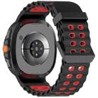 For Samsung Galaxy Watch8 / Watch8 Classic Marine Dual Buckle Two Color Silicone Watch Band(Black Red) - 2