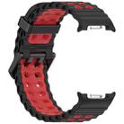 For Samsung Galaxy Watch8 / Watch8 Classic Marine Dual Buckle Two Color Silicone Watch Band(Black Red) - 3
