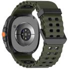 For Samsung Galaxy Watch8 / Watch8 Classic Marine Dual Buckle Two Color Silicone Watch Band(Army Green Black) - 2