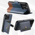 For iPhone 12 Pro Max Suteni Q06S1 3-in-1 Splicing Detachable Wallet MagSafe Leather Phone Case(Blue) - 3