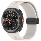 For Samsung Galaxy Watch8 / Watch8 Classic Fold Magnetic Buckle Silicone Watch Band(Starlight Gray) - 1
