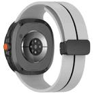 For Samsung Galaxy Watch8 / Watch8 Classic Fold Magnetic Buckle Silicone Watch Band(Gray Black) - 2