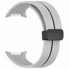 For Samsung Galaxy Watch8 / Watch8 Classic Fold Magnetic Buckle Silicone Watch Band(Gray Black) - 3