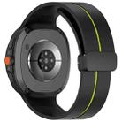 For Samsung Galaxy Watch8 / Watch8 Classic Fold Magnetic Buckle Silicone Watch Band(Black Lime) - 2