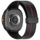 For Samsung Galaxy Watch8 / Watch8 Classic Fold Magnetic Buckle Silicone Watch Band(Black Red) - 2