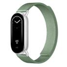 For Xiaomi Smart Band 10 / 9 / 8 Lychee Texture Soft Magnetic Silicone Watch Strap(Green) - 1