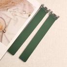 For Xiaomi Smart Band 10 / 9 / 8 Lychee Texture Soft Magnetic Silicone Watch Strap(Green) - 3
