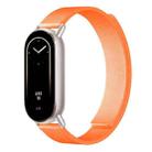 For Xiaomi Smart Band 10 / 9 / 8 Lychee Texture Soft Magnetic Silicone Watch Strap(Orange) - 1