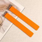 For Xiaomi Smart Band 10 / 9 / 8 Lychee Texture Soft Magnetic Silicone Watch Strap(Orange) - 2