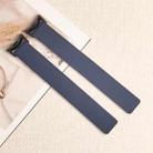 For Xiaomi Smart Band 10 / 9 / 8 Lychee Texture Soft Magnetic Silicone Watch Strap(Blue Gray) - 2