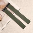 For Xiaomi Smart Band 10 / 9 / 8 Lychee Texture Soft Magnetic Silicone Watch Strap(Green Black) - 2