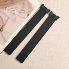 For Xiaomi Smart Band 10 / 9 / 8 Lychee Texture Soft Magnetic Silicone Watch Strap(Green Black) - 3