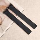 For Xiaomi Smart Band 10 / 9 / 8 Lychee Texture Soft Magnetic Silicone Watch Strap(Black Orange) - 2