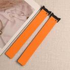 For Xiaomi Smart Band 10 / 9 / 8 Lychee Texture Soft Magnetic Silicone Watch Strap(Black Orange) - 3