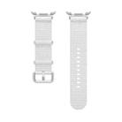 For Samsung Galaxy Watch8 / Watch8 Classic Steel Buckle Striped Elastic Nylon Watch Band(White) - 3