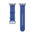 For Samsung Galaxy Watch8 / Watch8 Classic Steel Buckle Striped Elastic Nylon Watch Band(Navy) - 3