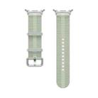For Samsung Galaxy Watch8 / Watch8 Classic Steel Buckle Striped Elastic Nylon Watch Band(Gray Green) - 2