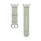 For Samsung Galaxy Watch8 / Watch8 Classic Steel Buckle Striped Elastic Nylon Watch Band(Gray Green) - 3