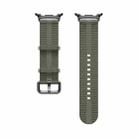 For Samsung Galaxy Watch8 / Watch8 Classic Steel Buckle Striped Elastic Nylon Watch Band(Army Green) - 2