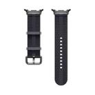 For Samsung Galaxy Watch8 / Watch8 Classic Steel Buckle Striped Elastic Nylon Watch Band(Dark Gray) - 2