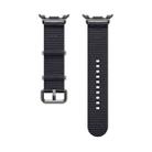 For Samsung Galaxy Watch8 / Watch8 Classic Steel Buckle Striped Elastic Nylon Watch Band(Dark Gray) - 3