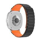 For Samsung Galaxy Watch8 / Watch8 Classic I-shaped Magnetic Silicone Watch Band(Black Orange) - 2