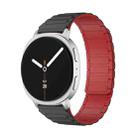 For Samsung Galaxy Watch8 / Watch8 Classic I-shaped Magnetic Silicone Watch Band(Black Red) - 1