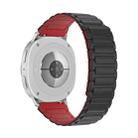 For Samsung Galaxy Watch8 / Watch8 Classic I-shaped Magnetic Silicone Watch Band(Black Red) - 2