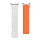 For Samsung Galaxy Watch8 / Watch8 Classic I-shaped Magnetic Silicone Watch Band(Starlight Orange) - 3